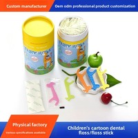 Bâton de fil dentaire jetable ultra-fin pour enfants cure-dents multi-aromatisés