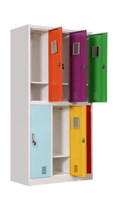 مكتب مدرسة صالة ألعاب رياضية حديث ملون 6-بألوان معدنية متغيرة أو غرفة تخزين مع خزانة أنيقة - Product Image 6