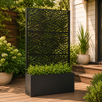 Bac à légumes surélevé en métal personnalisé avec treillis et roues 72"x47"x16" pour plantes grimpantes et légumes