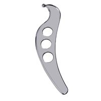 Outil Gua Sha en forme d'oiseau à 3 trous en acier inoxydable, grattoir musculaire, couteau de thérapie physique pour massage corporel complet, utilisation en spa et salon