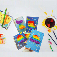 Carnet de notes A5 pour enfants, couverture en papier cousu, motif dessin animé, jouet éducatif, cadeau pour étudiants, journal de décompression