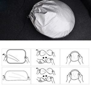 Ensemble de pares-soleil pliables pour vitres de voiture, 6 pièces, pare-brise avant et arrière, couverture complète, bloc de protection - Product Image 4