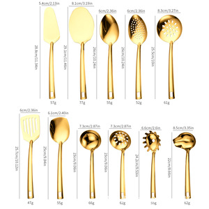 Juego de Utensilios de Cocina de Acero Inoxidable de 11 Piezas: Espumadera, Cuchara, Espátula Ranurada, Servidor de <span class=keywords><strong>Pasta</strong></span>, Utensilios para Hoteles y Restaurantes - Product Image 6