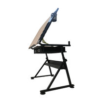 Table de dessin multifonctionnelle haut de gamme avec support réglable et tiroirs pour étudiants en architecture