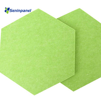 Seninpanel Panneaux acoustiques décoratifs de bureau modernes Panneau d'isolation phonique hexagonal en fibre de polyester Panneau de plafond insonorisé