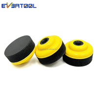 EVERTOOL Disque de ponçage adhésif 1/4" Mini Pad, support de ponçage collant 30mm pour polisseuse et ponceuse