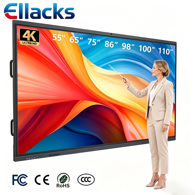 55 65 75 85 100 110Inch 4K UHD 20 Points Touch Screen Interactive Smartboards Digital Smart Interactive Display LCD for School
