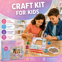 Kit de cadre photo DIY, kit de décoration de cadre photo avec paillettes pour cadeau personnalisé, art en strass, cadeau d'anniversaire pour garçons de 8 à 12 ans