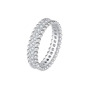 Bague Moissanite en argent Sterling S925 pour femmes avec bord de perles Bague kaléidoscope étoilée Bijoux de vente chaude transfrontaliers - Product Image 5