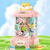 Machine à attraper les peluches pour enfants, jouet éducatif d'intérieur, ours de dessin animé, machine à griffes compacte et portable pour enfants