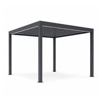 Pergola de jardin motorisée robuste et étanche, pergola en aluminium, auvent bioclimatique, systèmes de pergola pour terrasse au bord de la piscine, villa