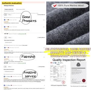 100% laine mérinos 16 jauge élastique Semi-col roulé Anti-rides Anti-rétrécissement affaires tricot pull pour hommes hiver automne pull - Product Image 4