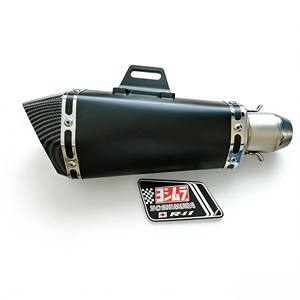 Pot d'échappement universel <span class=keywords><strong>Yoshimura</strong></span> pour moto Ninja250 300 Z650 CBR300 Scorpion, tuyau modifié en fibre de carbone noire et acier inoxydable, côté droit - Product Image 1