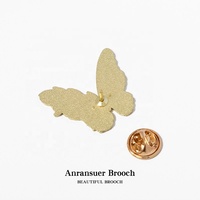 Broche Papillon Coloré en Alliage pour Femme, Style Niche Tendance, Plaqué Argent/Or, Épingle de Costume, Nouveauté 2026