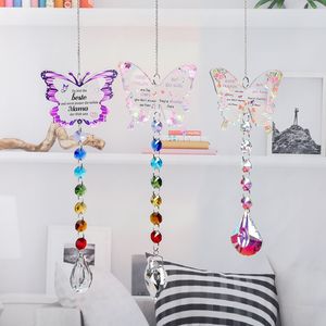 Nuevo Diseño de Bola de Cristal Colgante en Forma de Corazón, Prisma, Bola de <span class=keywords><strong>Gemas</strong></span>, 7 Chakras, Cuentas, Atrapasoles de Mariposa, Libélula, Ángel, Flor, Esfera - Product Image 5