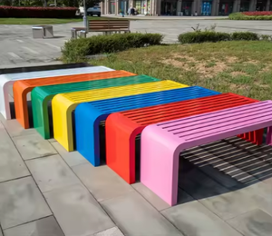 Banco y Silla Modernos de Acero Inoxidable con Respaldo Curvo para Patio, Jardín, Apartamento o Terraza - Product Image 6