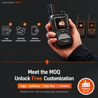 Radio portable XUNLIBAO 4G LTE PoC, interphone sans fil bidirectionnel, carte SIM, GPS, durable, longue portée, talkie-walkie W900