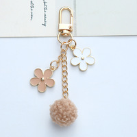 Porte-clés avec pendentif en forme de fleur et lettre, cordon anti-perte, cordon pour téléphone portable, porte-clés, sangle pour téléphone portable