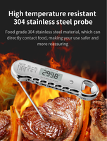 Termometer BBQ Digital Presisi Tinggi Tahan Air dari Plastik untuk Makanan, Daging, Oven, Memanggang, Menggoreng, Steak, Kalkun, Memasak di Dapur