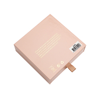 Logo imprimé personnalisé de luxe Emballage de boîte-cadeau à tiroir coulissant laminé mat avec poignée en ruban