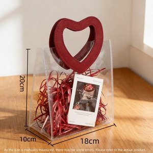 Coeur Portable Transparent Pvc <span class=keywords><strong>Sac</strong></span> Fourre-Tout Ornement <span class=keywords><strong>De</strong></span> Mariage Bonbons Cadeau <span class=keywords><strong>Sac</strong></span> Saint Valentin Fête D'<span class=keywords><strong>anniversaire</strong></span> Emballage Boîte Fournitures - Product Image 5