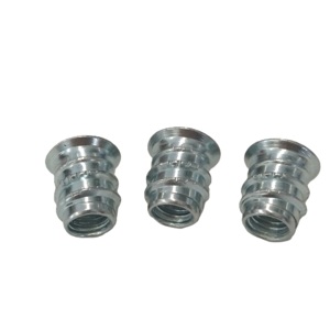 Tuerca roscada externa e interna chapada en zinc de acero al carbono M5 M6 M8, insertos de tuerca para muebles con orificio pasante para herramientas y madera - Product Image 4