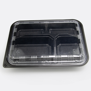 Pp cấp thực phẩm nhựa 4 ngăn Hộp Ăn Trưa bữa ăn khay thực phẩm container Bao bì với Ops có nắp đậy - Product Image 4