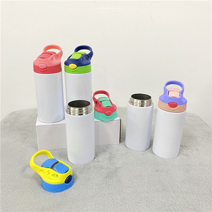 Botella de agua de acero inoxidable <span class=keywords><strong>para</strong></span> niños, botella de agua <span class=keywords><strong>para</strong></span> impresión DIY, recta, no cónica, blanca, sublimación, de fábrica, 12oz, 350ml - Product Image 5