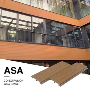 Panneau de décoration extérieur en PVC co-extrudé, matériau neuf de haute qualité, 100*16 ASA, pour plafond et mur, WPC. - Product Image 6