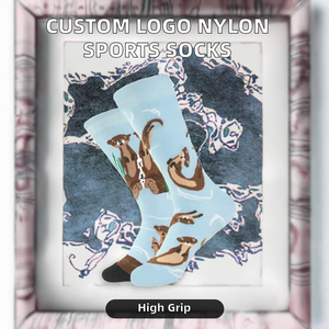 High Quality Nylon Sports <b>Grip</b> Crew Ankle <b>Socks</b> for Men Customizable Logo Brand Casual Style for Spring Season Sublimation - Product Image 2