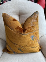 Coussin décoratif en velours doux, tissé, effet brûlé, épais, toucher confortable, marron clair 3D, certifié OEKO-TEX, style américain, en mousse à mémoire de forme