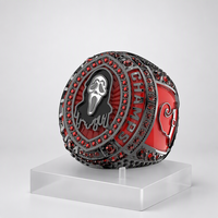 Bague personnalisable à l'effigie d'un crâne pour Halloween et Black Friday, bijou tendance pour les fêtes et les cadeaux, idéale pour le port quotidien.