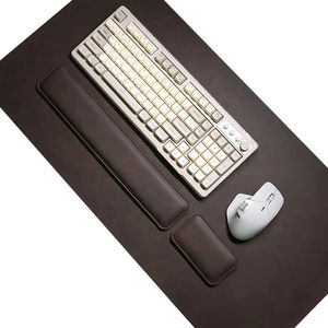 Tapis de bureau en gros, tapis de souris imperméable, housse de protection, ensemble de trois pièces, support de poignet en cuir, antidérapant, clavier facile à nettoyer - Product Image 3