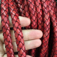 Moda yaklaşık: 11*6.5mm hakiki deri halat bilezik takı yapımı düz örgülü kordon halat aksesuarları takı bulgular