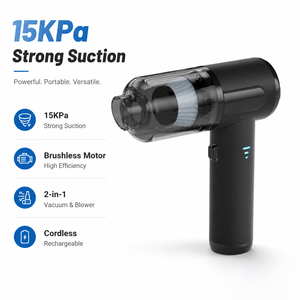 OEM ODM 15KPa Brushless Cordless Handheld Vacuum Cleaner 65W Rechargeable 2 in 1 <b>Car</b> Vacuum Air Duster <b>Blower</b> with 7 Accessories - Product Image 1