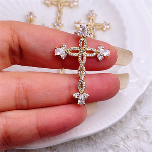 จี้ไม้กางเขนชุบทอง18K สำหรับทำเครื่องประดับทางศาสนา - Product Image 2