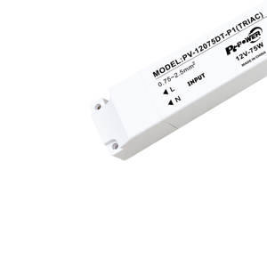 Controlador LED regulable Triac de voltaje constante de 75W al por mayor, 100-240VAC-DC12V/24V IP20, fuente de alimentación LED de plástico para interior para tiras de luz - Product Image 5