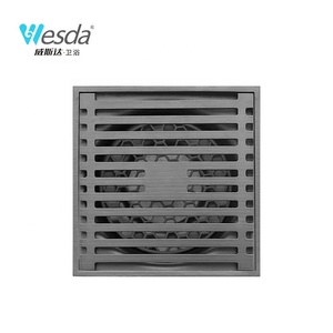 WESDA <span class=keywords><strong>Ducha</strong></span> de baño Filtro de pelo antiolor Desagüe de piso de <span class=keywords><strong>ducha</strong></span> cuadrado de acero inoxidable con rejilla de cubierta extraíble - Product Image 3