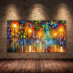 Astratti amanti della strada piovosa decorazione della <span class=keywords><strong>parete</strong></span> della casa decorazione della <span class=keywords><strong>parete</strong></span> del panno arte della <span class=keywords><strong>parete</strong></span> <span class=keywords><strong>soggiorno</strong></span> con strada dell'albero - Product Image 5