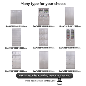 Prix d'usine en gros <span class=keywords><strong>Armoire</strong></span> de stockage de médicaments en acier inoxydable à 2 portes <span class=keywords><strong>avec</strong></span> fenêtre en verre pour <span class=keywords><strong>pharmacie</strong></span> et hôpitaux - Product Image 5