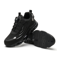 ZG 918 Chaussures de Sécurité Industrielles Respirantes Anti-Écrasement à Bout Acier pour Hommes, Baskets de Travail à Bouton Automatique
