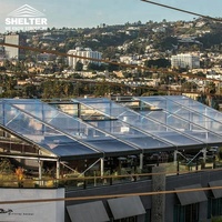 Tente de réception transparente en PVC pour événements, mariages, grande capacité, pour 200 à 300 personnes