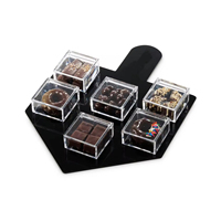 Plateau en acrylique rigide pour chocolats, avec logo personnalisé, pour beignets aux cacahuètes, pour Hanouka, avec base