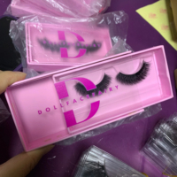 Vente en gros 3d 25mm Boîtes d'emballage d Curl Eye Lashes Faux Soft Pestaas a Pelo Cils Par Full Strip Mink Eyelashes Natural