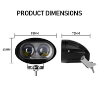 Lampe de travail de sécurité pour chariot élévateur de haute qualité, lampe d'avertissement d'approche, point bleu, 2 yeux, mini lampe de travail LED