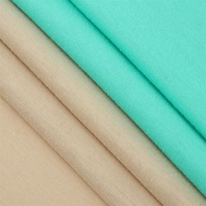 D001 Gros Stock Lots Vêtements Matériel Tricoté Tissu <span class=keywords><strong>Bas</strong></span> <span class=keywords><strong>Prix</strong></span> Polyester Spandex T-shirt Simple Jersey Tissu telas textiles - Product Image 6