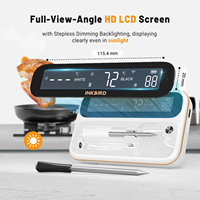 INKBIRD INT-12-BW, termometer BBQ WiFi 5G 2.4G dan gigi biru 5.4 Kombo pemeriksaan panjang dan pendek