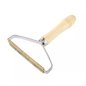 Eco-Friendly <b>Pet</b> Hair Remover Easy Hair Removal Reusable Stainless Steel Wooden Handle Manual Hair Scraper for Home - Product Image 5