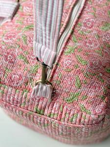 Sac de voyage matelassé vintage en coton, grand sac de week-end de luxe pour hommes et femmes, idéal pour les vacances, les séjours d'une nuit, personnalisable - Product Image 3