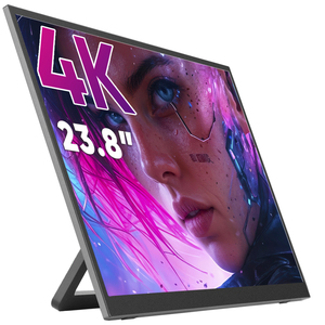 Moniteur portable OEM 23.8 pouces <span class=keywords><strong>4K</strong></span> HDR <span class=keywords><strong>60Hz</strong></span> <span class=keywords><strong>USB</strong></span> <span class=keywords><strong>C</strong></span> personnalisation de la marque configuration à double écran pour ordinateur portable PC Mac écran externe IPS LCD - Product Image 1
